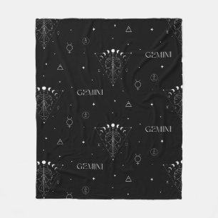 Couverture Polaire Modèle sans couture Gemini Zodiaque – Jumeau Céles