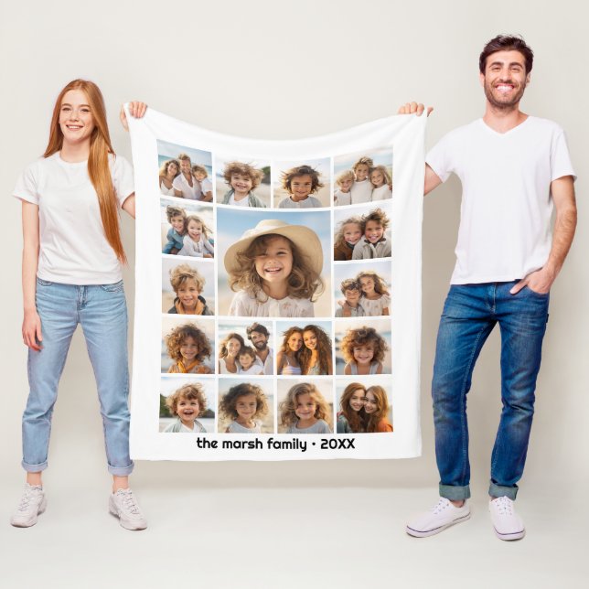 Couverture Polaire Moden, Minimal Photo Grid avec 17 photos (En situation)