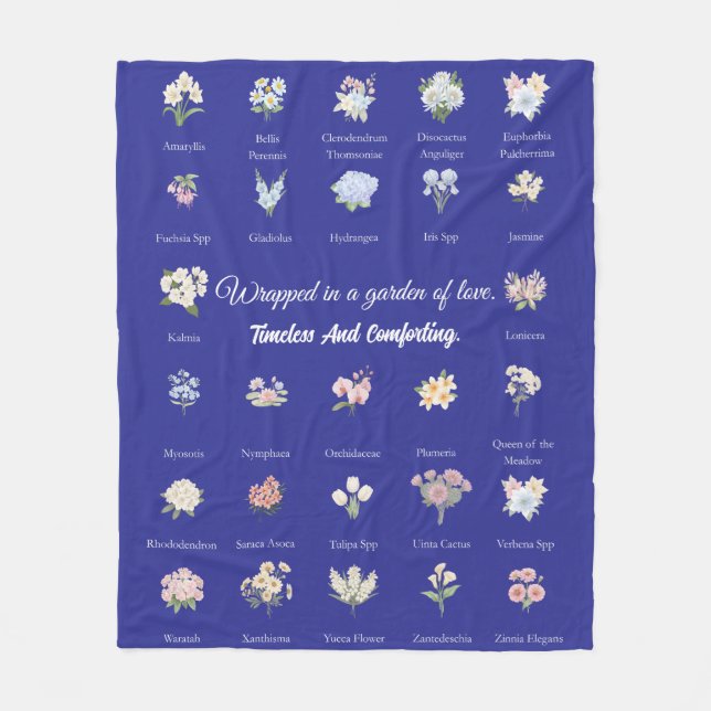 Couverture Polaire Modern Botanical Floral (Devant)