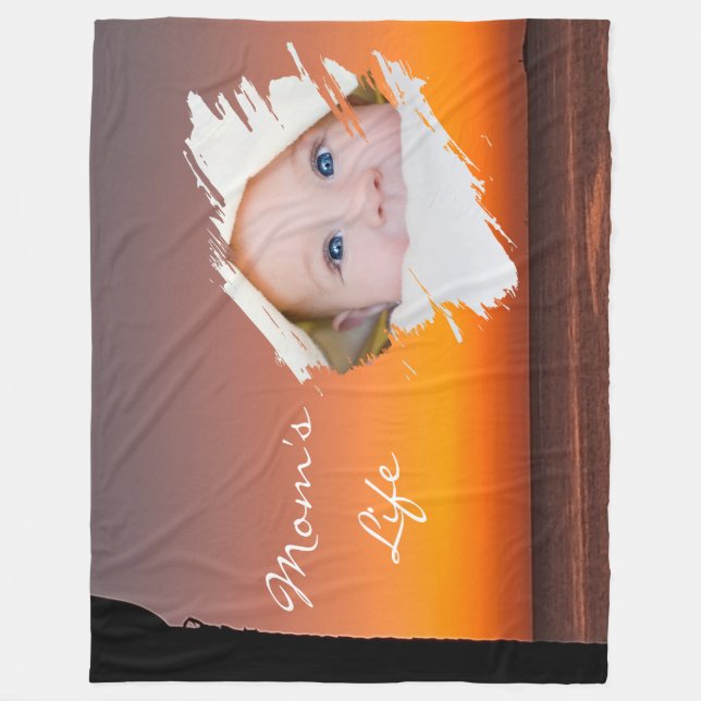 Couverture Polaire Modern First Mother’s Day Fleece Blanket - Sunset (Devant)