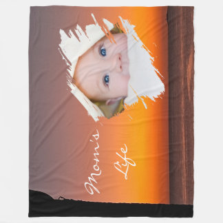 Couverture Polaire Modern First Mother’s Day Fleece Blanket - Sunset