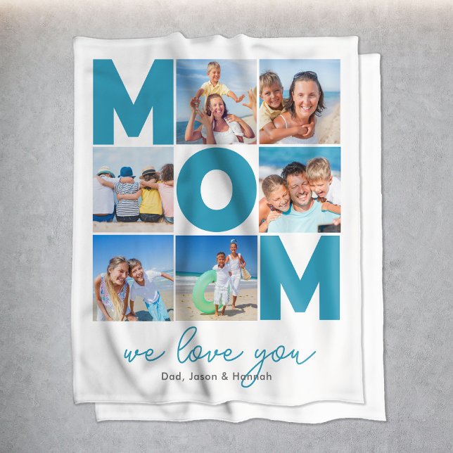 Couverture Polaire Modern Mom Personlized 6 Photo Collage (Modern Mom Personlized 6 Photo Collage Fleece Blanket
)