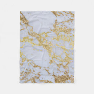 Couverture Polaire Modern Trendy Gold Glitter Marble