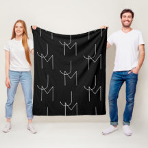 Moderne 2 Initiales Motif | Noir & Blanc