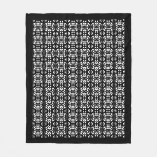 Couverture Polaire Moderne abstrait noir et blanc