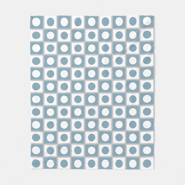 Couverture Polaire Moderne Abstrait Sarcelle & Blanc (Devant)