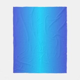 Couverture Polaire Moderne bleu turquoise ombré