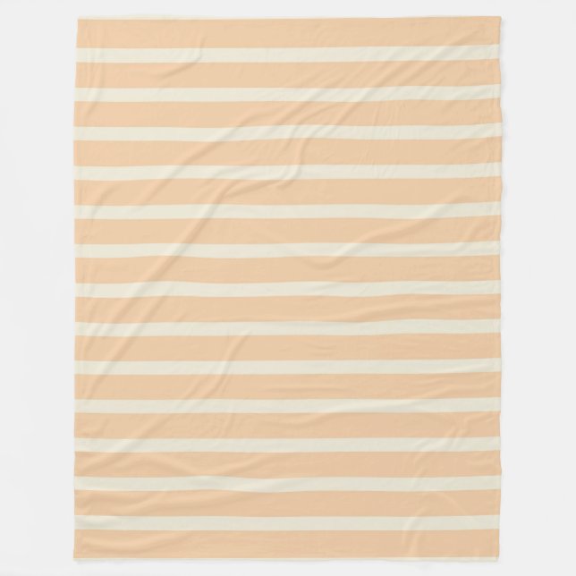 Couverture Polaire Moderne crème rayée or (Devant)