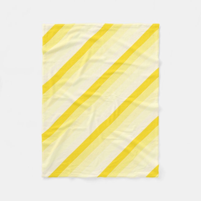 Couverture Polaire Moderne Design Vanille Jaune Blanc Trappes tendanc (Devant)