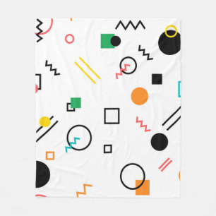 Couverture Polaire Moderne, ludique, cool, tendance, Memphis géométri