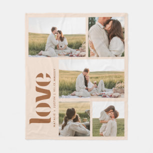 Couverture Polaire Moderne Minimaliste Beige 5 Photo Couple