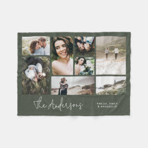 Couverture Polaire Moderne minimum multi 8 photo meilleurs amis kaki