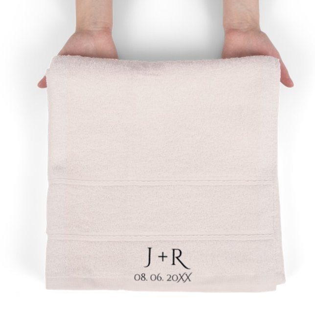 Couverture Polaire Moderne Monogramme couple mariage cadeau Mariage c (Créateur téléchargé)