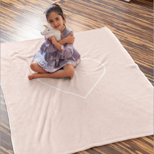 Couverture Polaire Moderne Pastel Rose & Coeur Minimaliste Beau Cadea