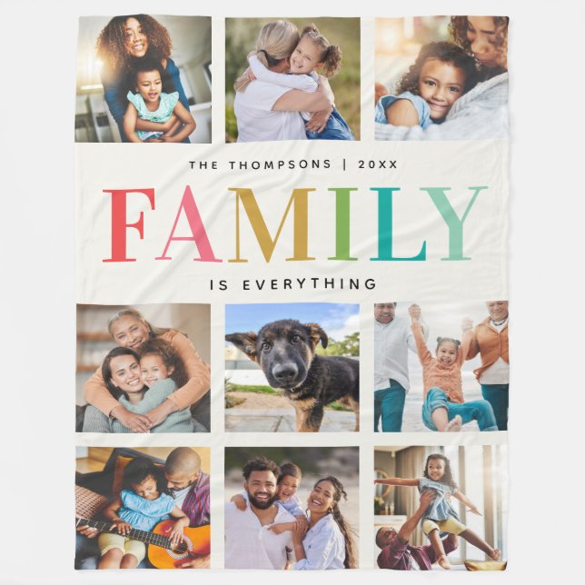 Couverture Polaire Moderne Rainbow Family est tout Photo Collage (Devant)