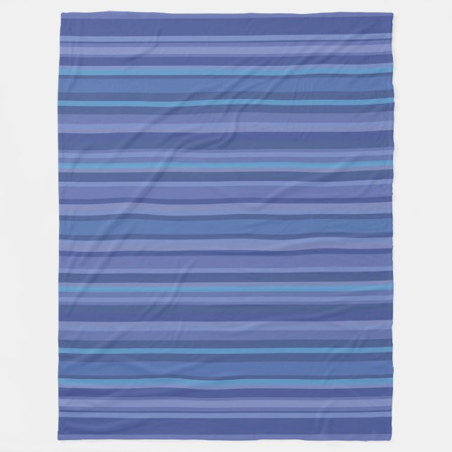 Couverture Polaire Moderne Rayure Bleue Violette (Devant)