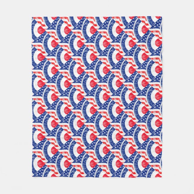 Couverture Polaire Modes Cible Modes Etats-Unis Cible Grunge Roundel (Devant)