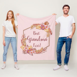 Couverture Polaire Modifier le texte Ajouter le nom Boho Flower Frame