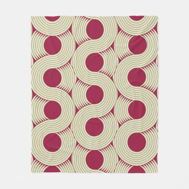 Couverture Polaire Moebius Stripe : Carrelage rouge-vert infini (Devant)