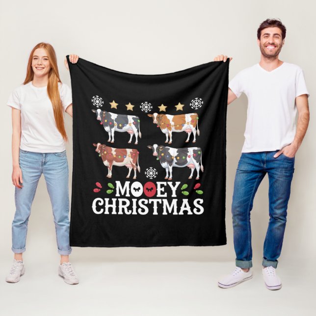 Couverture Polaire Moey Christmas Cow Lover Ferme de vacances Agritou (En situation)