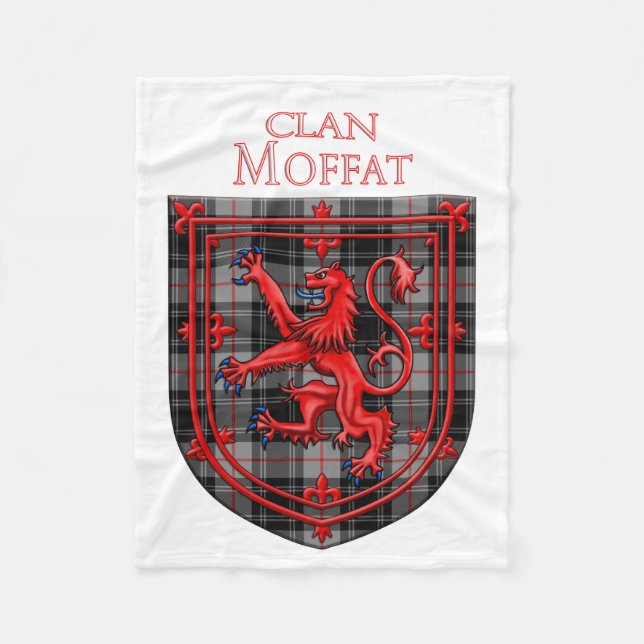 Couverture Polaire Moffat Tartan Scottish Plaid Lion Rampant (Devant)
