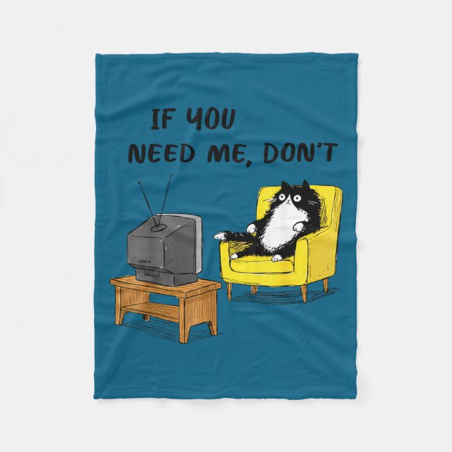 Couverture Polaire Moi Drôle Si Besoin N'Importe Chat Noir (Devant)