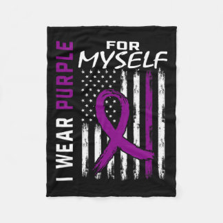 Couverture Polaire Moi Je Porte Le Violet Pour Moi-Même Cancer Pancré