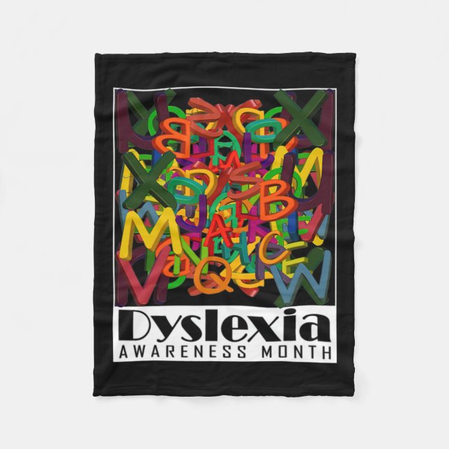 Couverture Polaire Mois de la sensibilisation drôle de lettres mixtes (Devant)