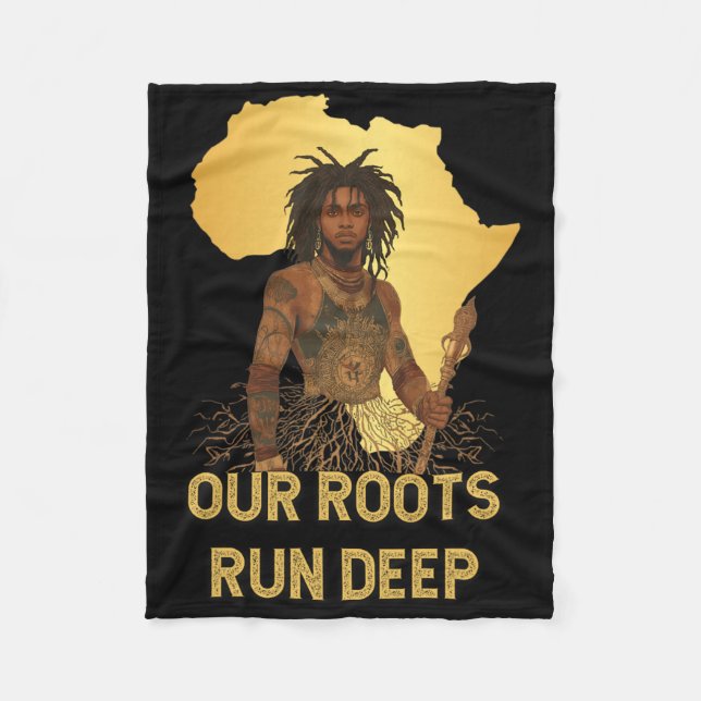 Couverture Polaire Mois de l'histoire des Noirs Racines africaines Pr (Devant)