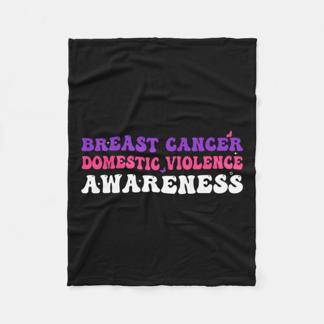 Couverture Polaire Mois De Sensibilisation Au Cancer Et À La Violence (Devant)
