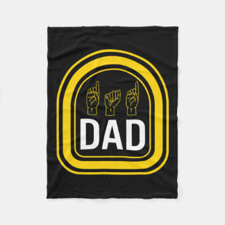 Couverture Polaire Mois de sensibilisation Papa Asl Fête des pères Ca