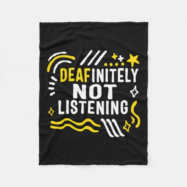 Couverture Polaire Mois De Sensibilisation Sans Écouter Asl Lang (Devant)