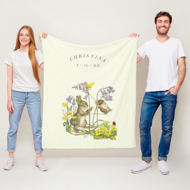 Couverture Polaire Molly Brett Momma Rabbit bébé coudre LadyBug (En situation)