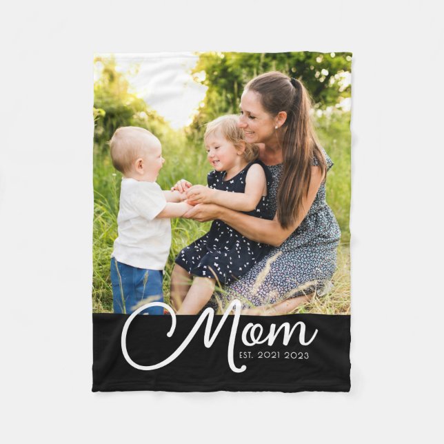 Couverture Polaire Mom Established Script Black Photo  (Devant)