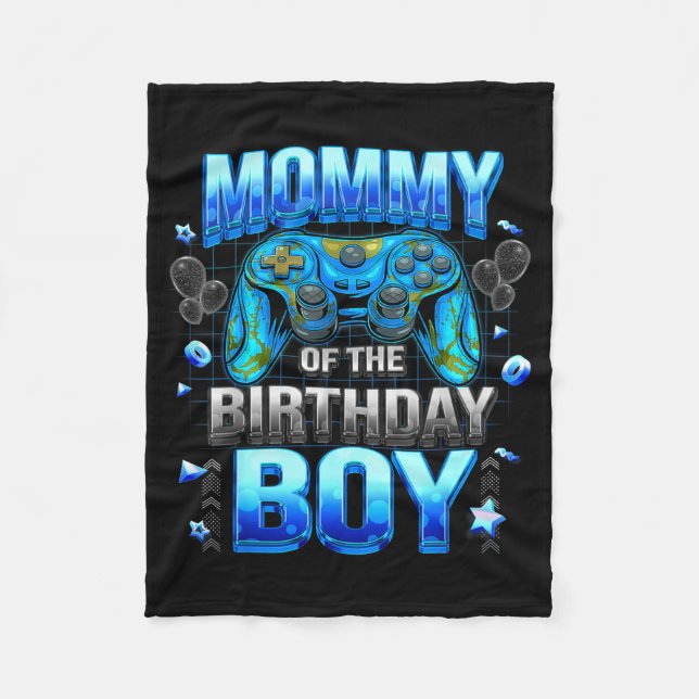 Couverture Polaire Mom Of The Birthday Boy Cool Gamer Funny Video Gam (Devant)