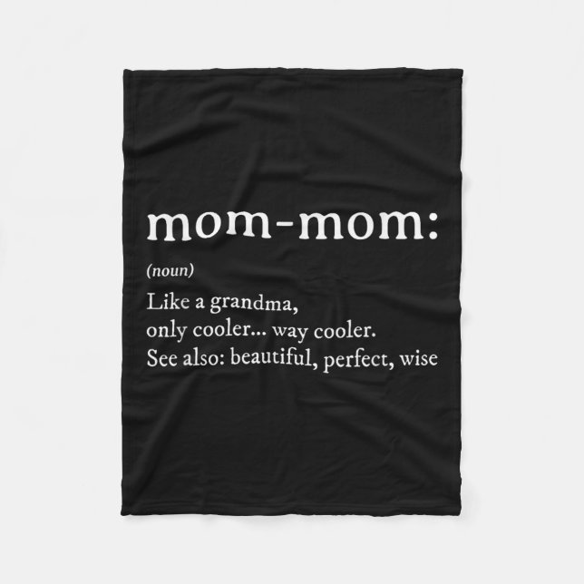 Couverture Polaire Mommom Gift Definition Grandma Mom-mom Mothers Day (Devant)