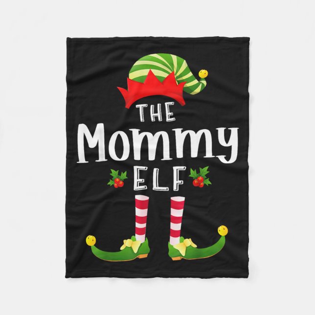 Couverture Polaire Mommy Christmas Elf Matching Pajama X-mas Party  (Devant)