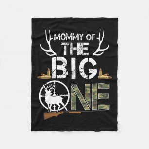 Couverture Polaire Mommy Of The Big One Birthday Boy Deer Hunter Camo