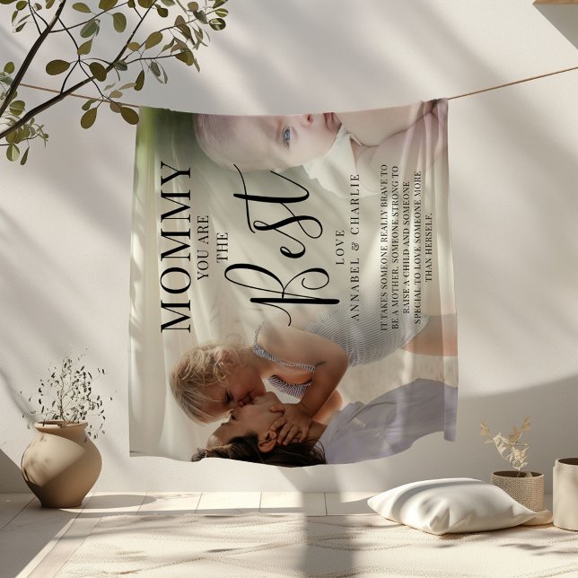 Couverture Polaire 'MOMMY' vous êtes les meilleures photos Nom et Cit (Créateur téléchargé)
