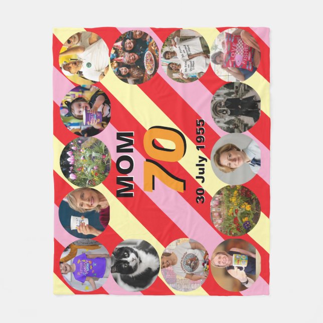 Couverture Polaire Moms 70e anniversaire 70 ans soixante-dixième gand (Devant)