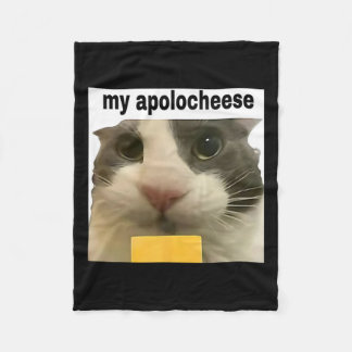 Couverture Polaire Mon Apolocheese Funny Chat Mème Brainrot Gen Z Hum