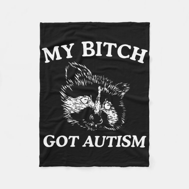 Couverture Polaire Mon Autism Racoon mème Trash Panda femmes Mens (Devant)