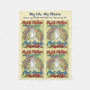 Couverture Polaire Mon choix de vie Cancer Angel Soft Fleece Blanches