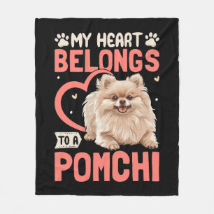 Couverture Polaire Mon Coeur Appartient À Une Pomchi