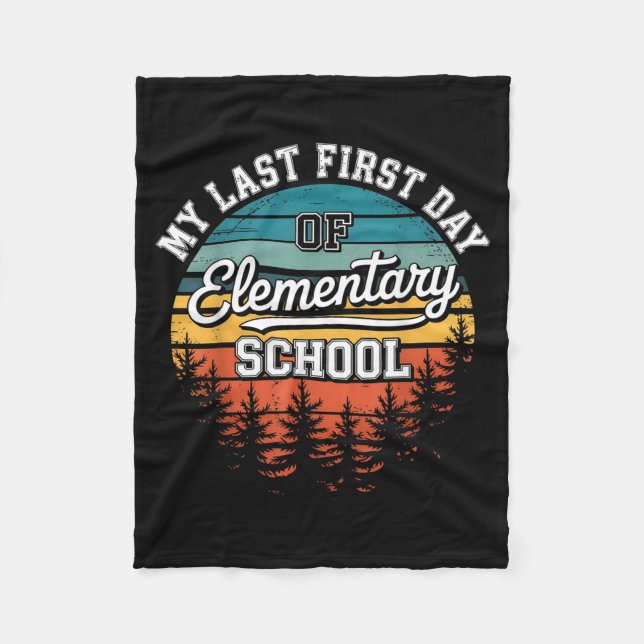 Couverture Polaire Mon dernier premier jour d'école primaire drôle do (Devant)