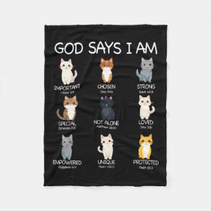 Couverture Polaire Mon Dieu Maître Dit Que Je Suis Amoureux des chats