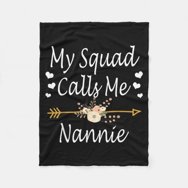 Couverture Polaire Mon équipe m'appelle Nannie Fête des Mères (Devant)