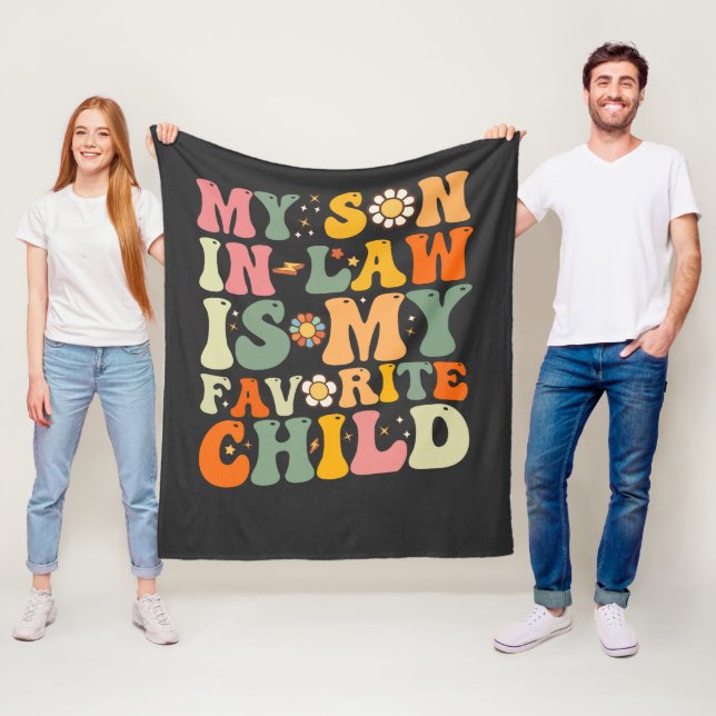 Couverture Polaire Mon Fils En Droit Est Mon Enfant Favori Retro Supe (En situation)