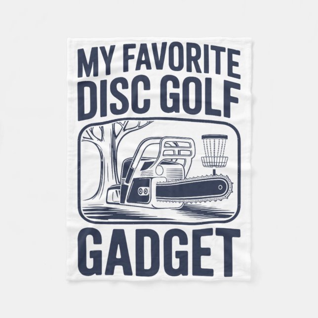 Couverture Polaire Mon gadget préféré de disc golf - Chaîne de tronço (Devant)