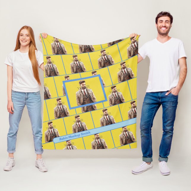 Couverture Polaire Mon Hit Photo Photo Personnalisée Personnaliser Bl (En situation)